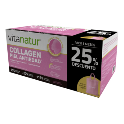 Vitanatur Collagen Piel Antiedad 30 viales - Colágeno y Ácido Hialurónico
