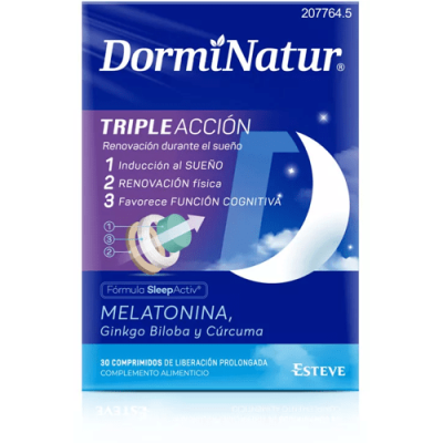 Dorminatur Triple Acción 30 Comprimidos para Insomnio y Sueño