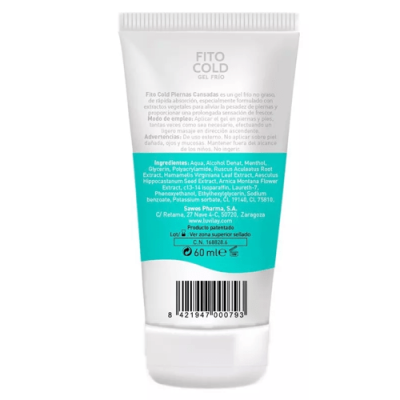 Fito Cold Gel Frio Piernas Cansadas 60ml alivia pesadez