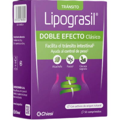 Lipograsil 50 Comprimidos para Tránsito Intestinal y Hinchazón