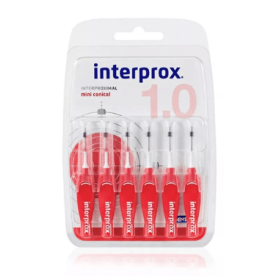 Cepillo Interprox Mini Conical 6u limpia espacios de 1,0mm