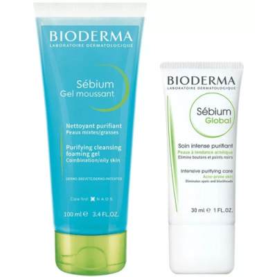 Bioderma Sébium Global + Gel Moussant Pack Antiacné 130ml