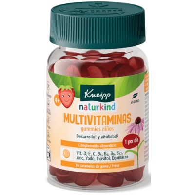 Kneipp Multivitaminas Niños Fresa 30 Gummies | Vitaminas Esenciales