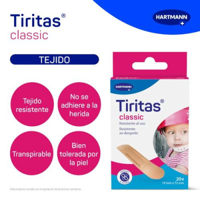 Tiritas Tela Classic Precortadas 10 Uds Hipoalergénicas Hartmann