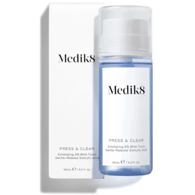 Medik8 Press & Clear 150ml: Tónico BHA para piel más clara