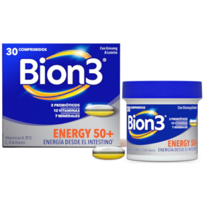 Bion3 Energy 50+ 30 Comprimidos - Vitalidad y defensas mayores 50
