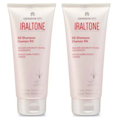 Iraltone Champú DS 2x200 ml para caspa y cabello graso