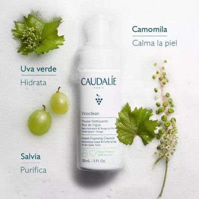 Caudalie Vinoclean Espuma Limpiadora 150ml purifica tu piel