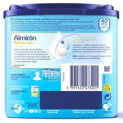 Almirón Advance 1 400g | Leche de inicio para bebés desde 0 a 6 meses