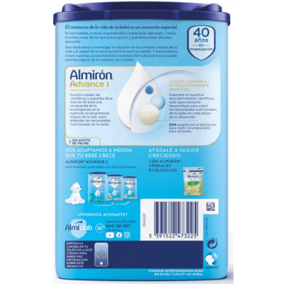 Almirón Advance 1 800g leche de inicio para bebés desde 0 meses