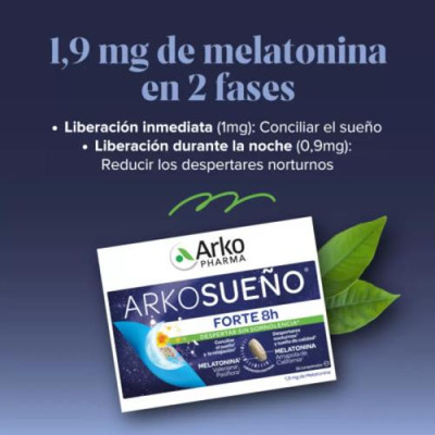 Arkosueño Forte 8h 30 comprimidos: sueño profundo y continuo