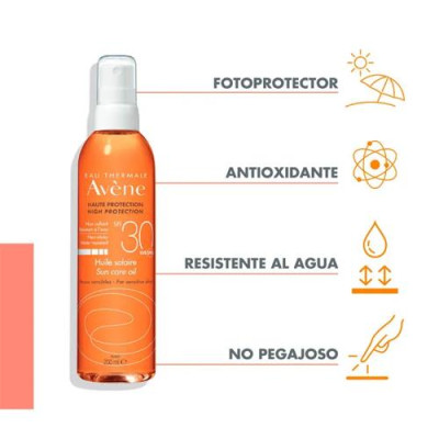 Avène Aceite Solar SPF 30 200ml - Protección para piel sensible