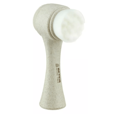 Beter Natural Fiber Cepillo Facial 2 en 1, limpia y exfolia tu piel
