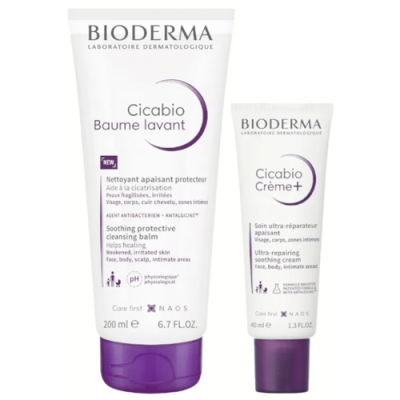 Bioderma Cicabio Bálsamo Lavante y Crema Reparadora Pack 200ml+40ml