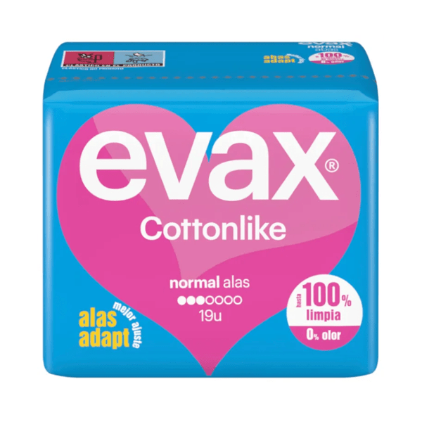 COMPRESA EVAX COTTON ALAS NORMAL 19U