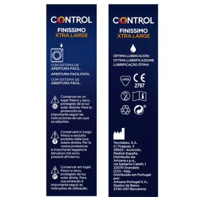 Preservativo Control Finissimo XL 12 ud - Extra Sensibilidad XL
