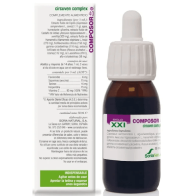 Soria Natural Composor 40 Ruscus Complex 50ml para piernas cansadas