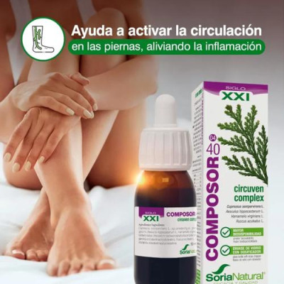 Soria Natural Composor 40 Ruscus Complex 50ml para piernas cansadas