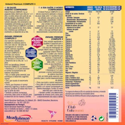 Enfamil 3 Premium Complete: leche infantil para niños de 1 a 3 años