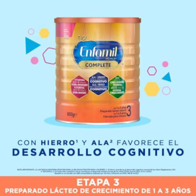 Enfamil 3 Premium Complete: leche infantil para niños de 1 a 3 años