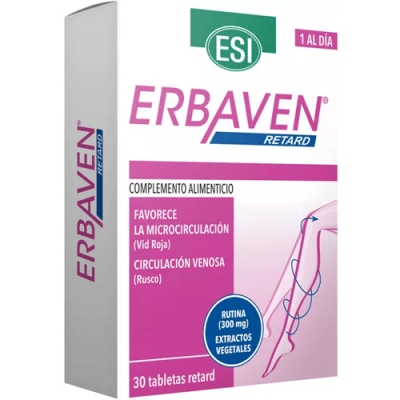 Erbaven Retard 30 Tabletas para Circulación y Piernas Cansadas