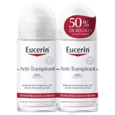 Eucerin Desodorante Antitranspirante Roll-on 2x50ml | Unisex