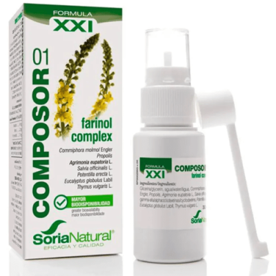 Composor 1 Farinoll Complex 30 ml para garganta inflamada