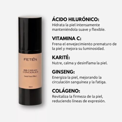 Feten BB Cream Corrector para Hombre 30ml – Disimula Ojeras