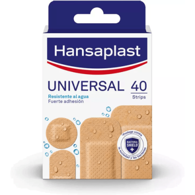 Hansaplast Universal Surtido, 40 Apósitos 4 Tamaños, Protección Eficaz