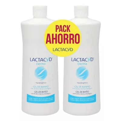 Lactacyd Derma Gel Fisiológico Duplo 2x1000 ml para piel sensible