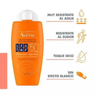 Avène Fluido Sport SPF50+ 100ml Protector Solar Deportivo