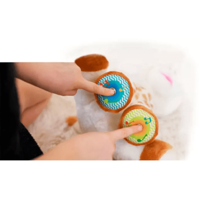 Peluche sensorial y musical para bebés con melodías activables