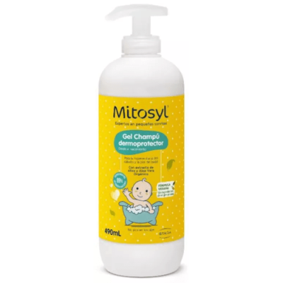 Mitosyl Gel Champú Infantil Dermoprotector 490ml, vegano y natural