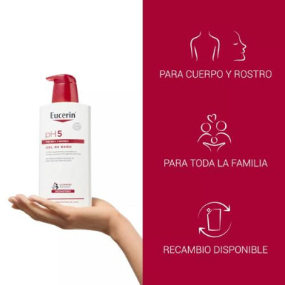 Eucerin pH5 Gel de Baño 400ml para piel sensible sin jabón