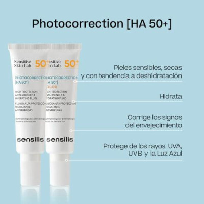 Sensilis Photocorrection HA 50+ Color: solar facial antiarrugas 50ml