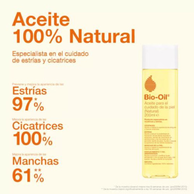 Bio Oil Natural Aceite Cuidado de la Piel 60ml para Estrías