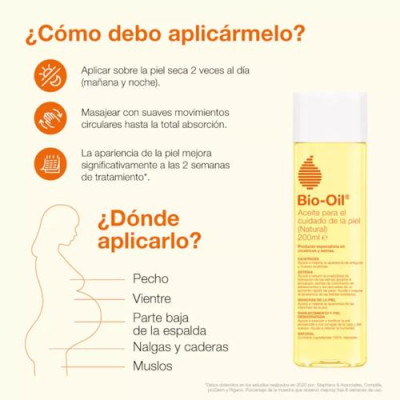 Bio Oil Natural Aceite Cuidado de la Piel 60ml para Estrías