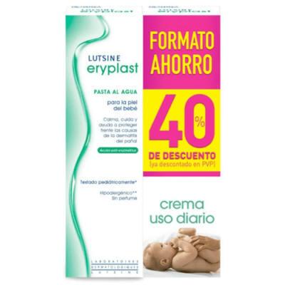 Lutsine Eryplast Pasta al Agua 2x75g | Protectora e hidratante bebé