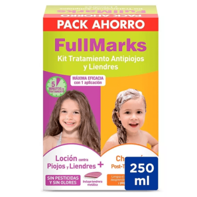 FullMarks Kit Antipiojos y Liendres con Lendrera - Pack Ahorro