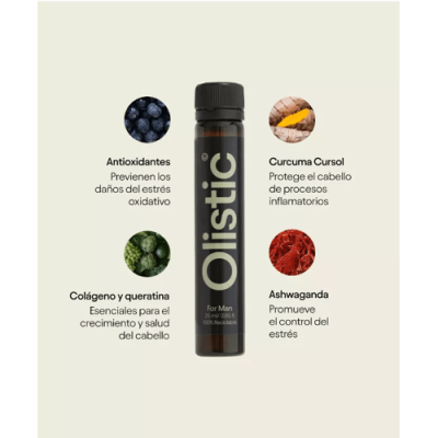 Olistic Men 28 Ampollas: Anticaída Capilar Masculina Efectiva