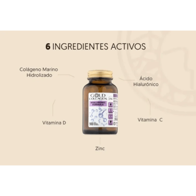 Gold Collagen Hyaluronic Formula 90 Comprimidos - Rejuvenece tu piel