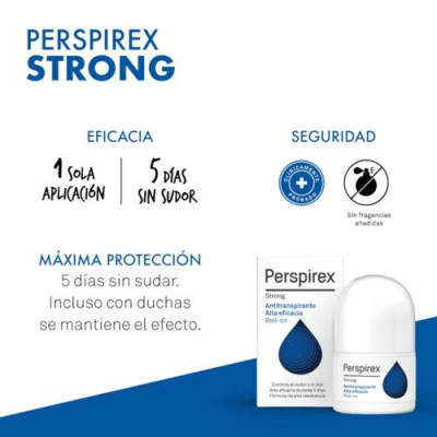 Perspirex Strong Roll-on 20ml: Antitranspirante para sudoración severa
