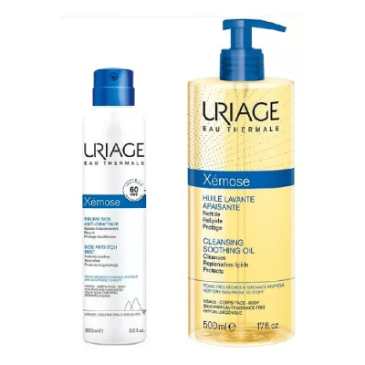 Uriage Xémose Aceite Limpiador 500ml + Bruma SOS Antiprurito 200ml