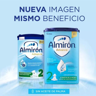 Almirón Advance 2 800g, leche de continuación para bebés 6-12m