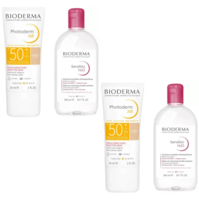 Bioderma Pack Photoderm AR SPF50+ Color y Sensibio H2O 500ml