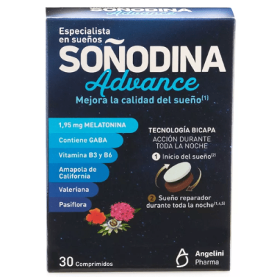 Soñodina Advance 30 Comprimidos para Dormir Mejor y Relajarse