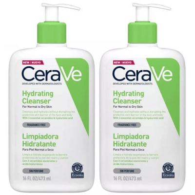 Cerave Limpiador Hidratante 2x473ml para piel seca y sensible