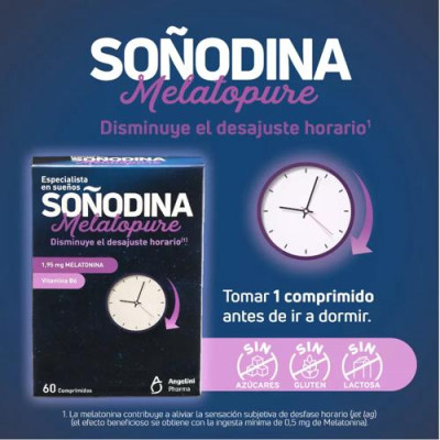 Soñodina Melatopure 60 Comprimidos para Dormir y Descansar Mejor