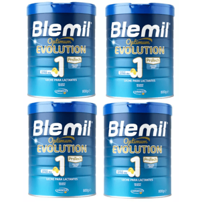 Blemil Optimum Evolution 1 Pack 4x800g, Leche Inicio A2