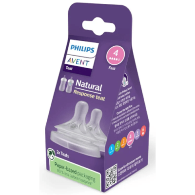Tetinas Avent Natural Response T4 flujo rápido +3m 2uds